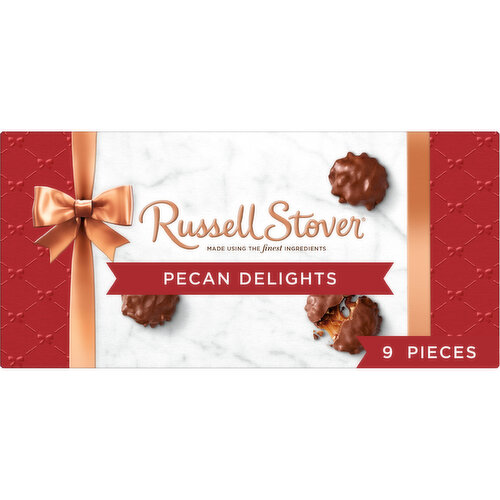 Russell Stover Bowline Pecan Delights Milk Chocolate Gift Box, 8.1 oz. (≈ 9 pieces)