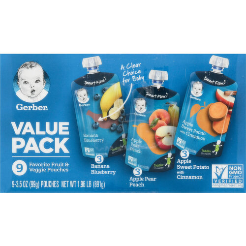 Gerber Toddler Pouch Variety Pack