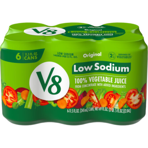 V8® Low Sodium Original 100% Vegetable Juice