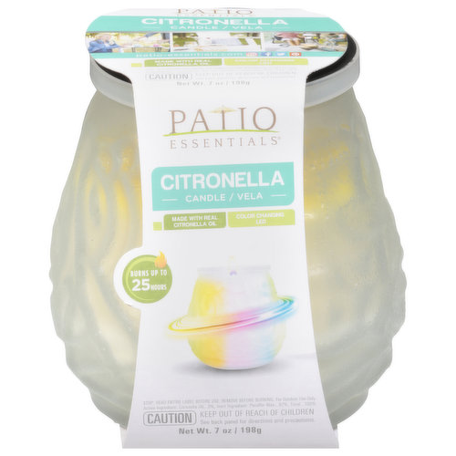 Patio Essentials Candle, Vela, Citronella