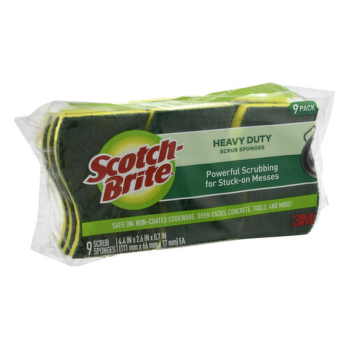 Scotch - Brite Scrub Sponges, Heavy Duty, 9 Pack