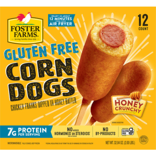 Foster Farms Corn Dogs, Gluten Free, Honey Crunchy