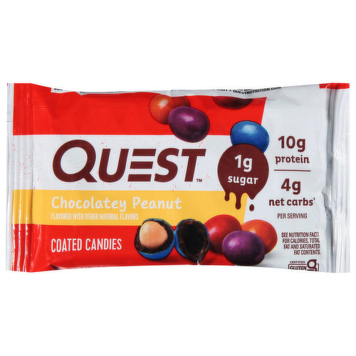 Quest Candies, Chocolatey Peanut, Coated