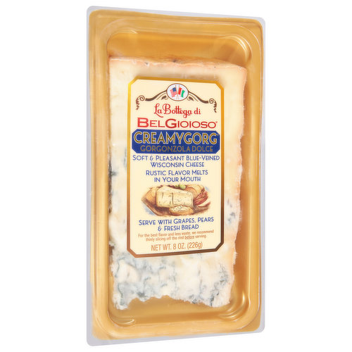Soft & pleasant blue-veined Wisconsin cheese. Rustic flavor melts in your mouth.