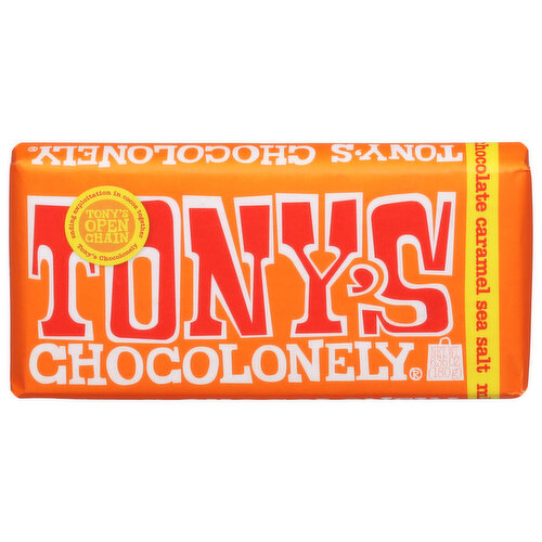 Tony's Chocolonely Milk Chocolate, Caramel Sea Salt