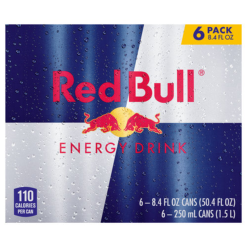 Red Bull Energy Drink, 6 pk / 8.4 fl oz - Food 4 Less