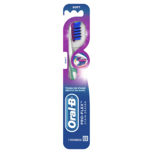 Oral-B Luxe Pro-Flex Stain Eraser Toothbrushes, Soft, 1 Count