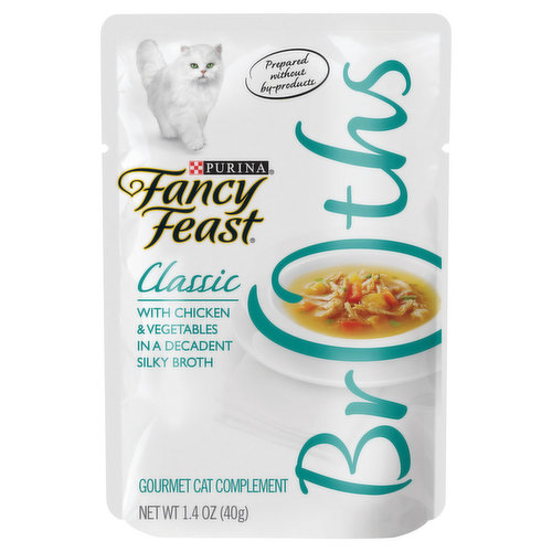 Fancy Feast Limited Ingredient Wet Cat Food Complement, Broths Classic With Chicken