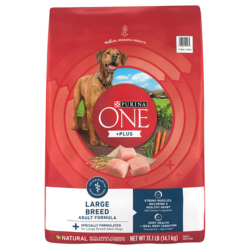 Purina One +Plus Dog Food, Adult Formula, Large Breed