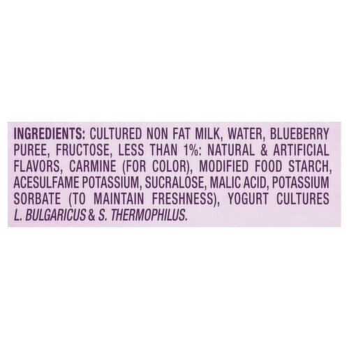 Dannon Light + Fit Yogurt, Fat Free, Blueberry, Greek