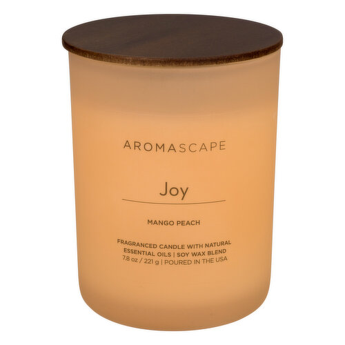 Aromascape Candle, Mango Peach, Joy