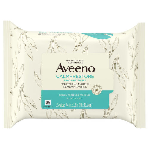 Aveeno Wipes, Fragrance Free, Calm + Restore