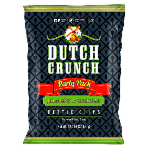 Old Dutch Foods Kettle Chips, Jalapeno & Cheddar, Party Pack