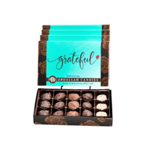 Abdallah Chocolates Greeting Card Box, Grateful Chocolate