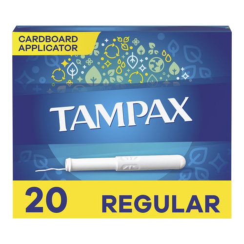 Tampax Tampax Cardboard Tampons Regular Absorbency, 20 Ct