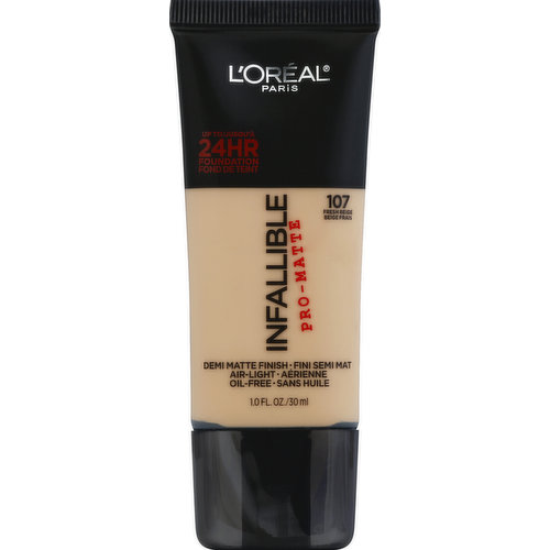 L'Oreal Infallible Pro-Matte Demi-Matte Finish, Fresh Beige 107