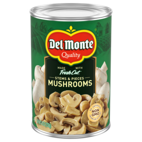 Del Monte Fresh Cut Mushrooms, Stems & Pieces