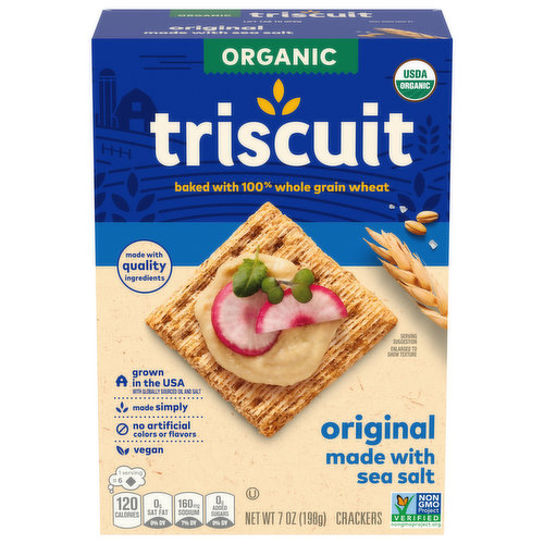 TRISCUIT Organic Original Whole Grain Wheat Crackers