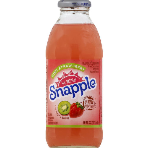 Snapple Kiwi Strawberry, 16 Fl Oz Glass Bottle