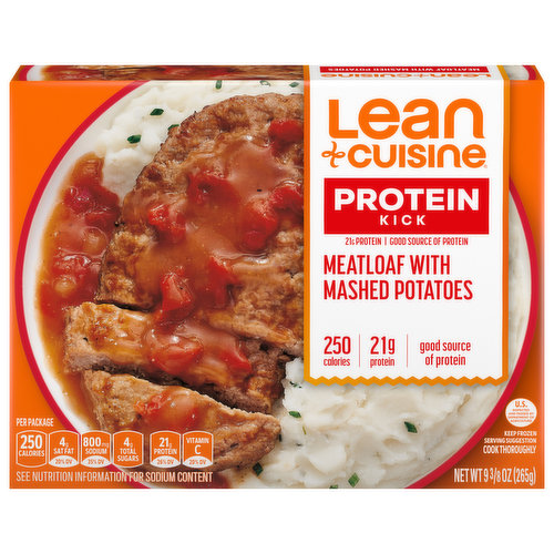 Lean Cuisine Protein Kick Meatloaf, with Mashed Potatoes