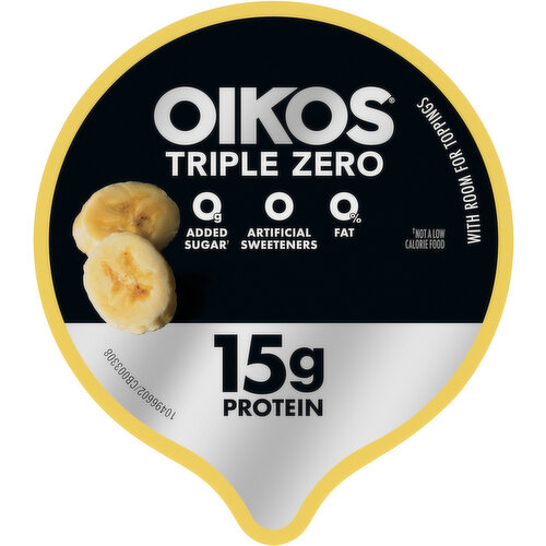 Oikos Triple Zero Nonfat Banana Creme Flavored Yogurt