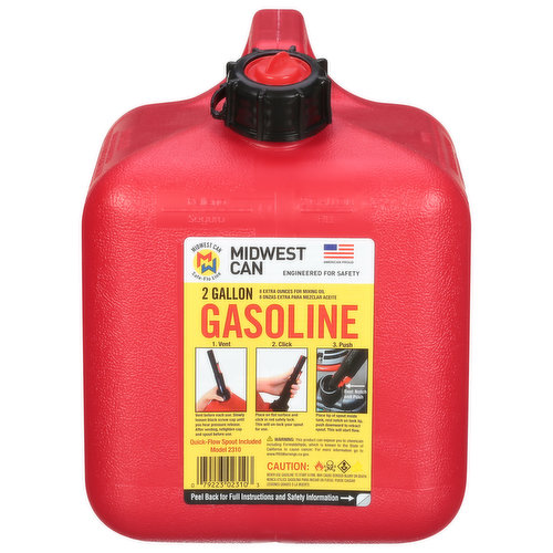 Midwest Can Gasoline Container