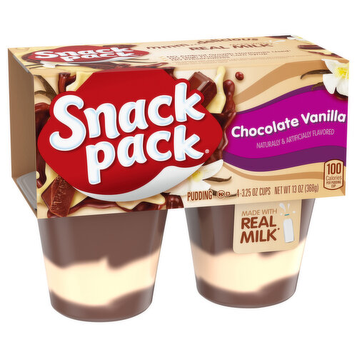 Snack Pack Chocolate Vanilla Flavored Pudding