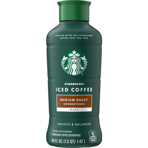 Starbucks Unsweetened Medium Roast Black Iced Coffee