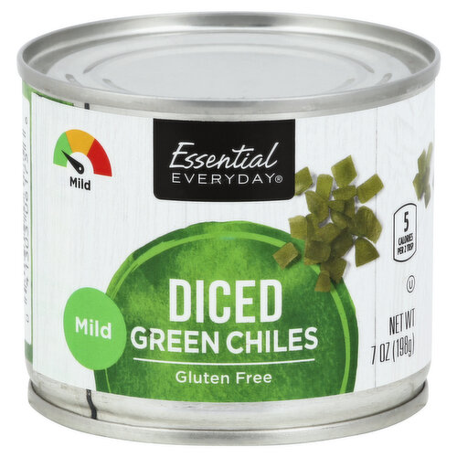 Essential Everyday Green Chiles, Mild, Diced