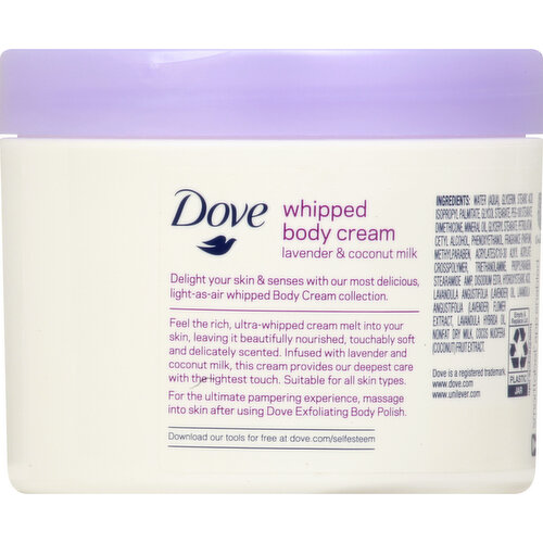 Dove whipped 2024 body cream