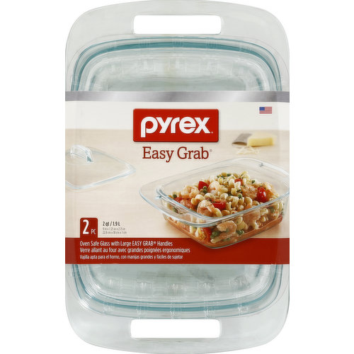 Pyrex Easy Grab Baking Dish, 2 qt