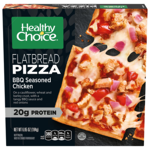 Healthy Choice Pizza, Flatbread, BBQ Seasoned Chicken