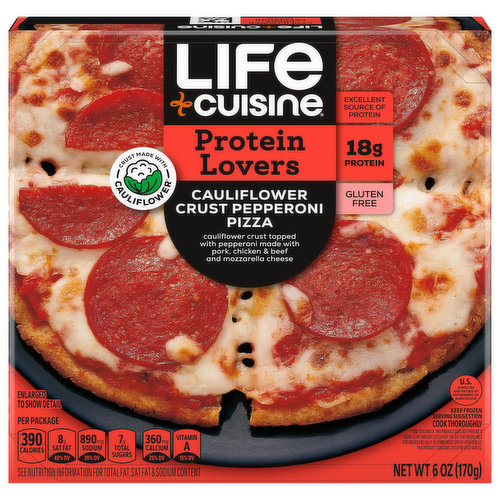 Lean Cuisine Protein Lovers Pizza, Cauliflower Crust, Pepperoni