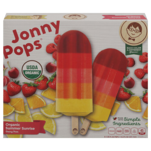 JonnyPops Pops, Organic, Summer Sunrise