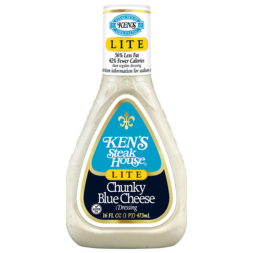 Ken's Steak House Steak House Dressing, Blue Cheese, Chunky, Lite