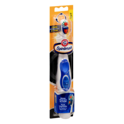 Spinbrush Powered Toothbrush, Dual Action, Soft