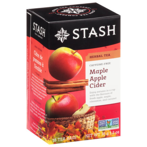 Stash Herbal Tea, Caffeine-Free, Maple Apple Cider, Tea Bags