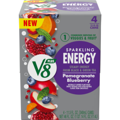 V8® +Energy® Sparkling Pomegranate Blueberry Juice Energy Drink
