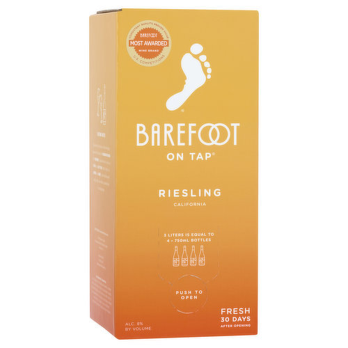 Barefoot Cellars On Tap Riesling White Wine 3L