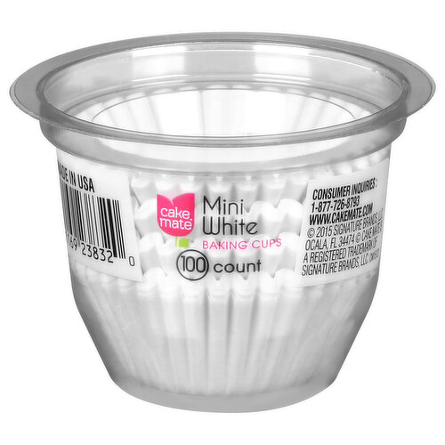 Cake Mate Baking Cups, Mini White