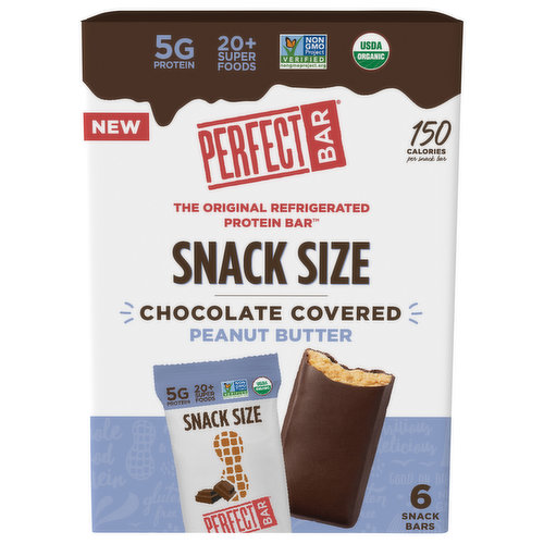 Perfect Bar Protein Bar, Chocolate Covered Peanut Butter, Snack Size