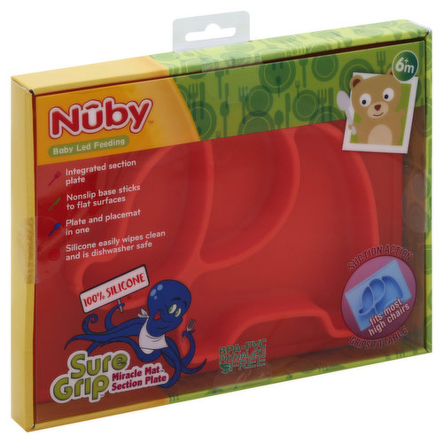 Nuby Sure Grip Section Plate, Miracle Mat