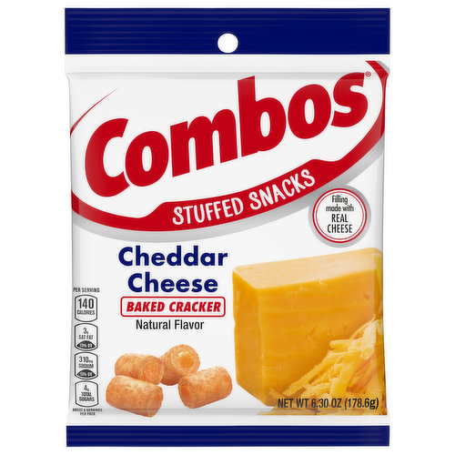 Combos Baked Cracker, Cheddar Cheese, Stuffed Snacks
