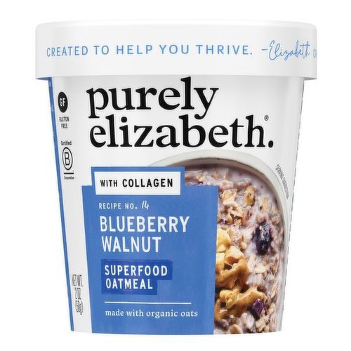 Purely Elizabeth Superfood Oatmeal, Blueberry Walnut