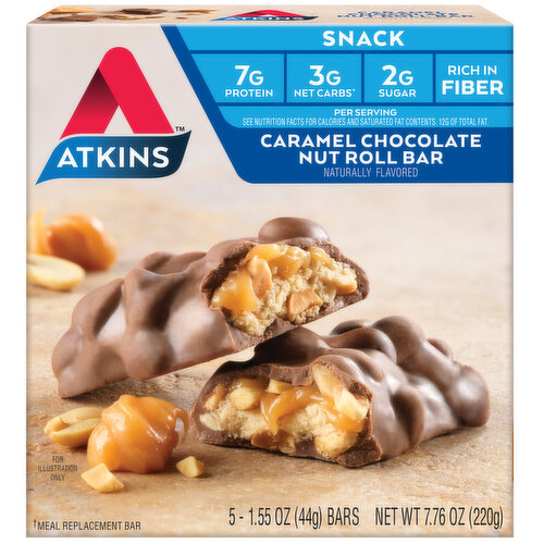 Atkins Atkins Caramel Chocolate Nut Roll Protein Snack