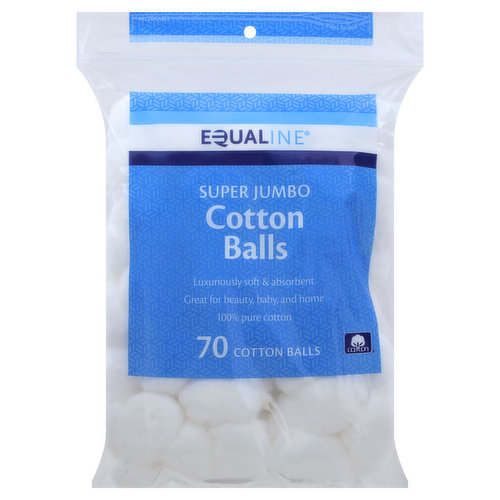 Equaline Cotton Balls, Super Jumbo, Cotton Balls & Swabs