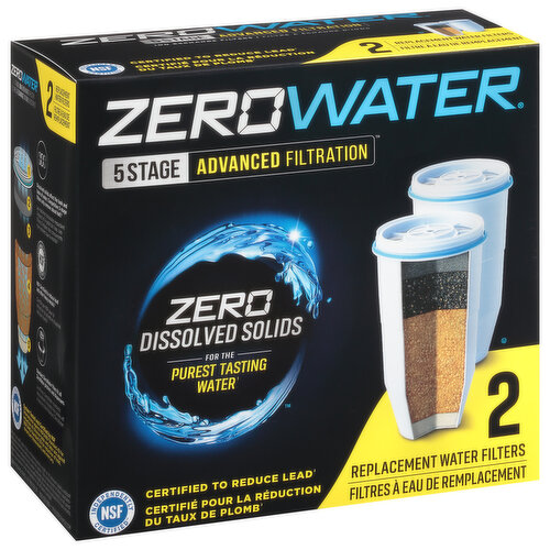 ZeroWater Water Filters, Replacement, Zero Dissolved Solid, 5 Stage