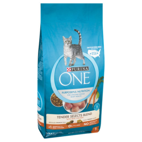 Purina One Cat Food, Tender Selects Blend with Real Chicken, Adult