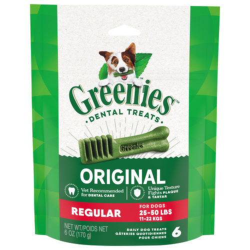 Greenies Dental Treats Daily Dog Treats, Original, Regular