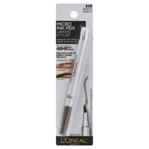 L'Oreal Brow Stylist Micro Ink Pen, Brunette 639